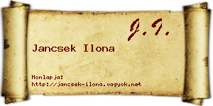 Jancsek Ilona névjegykártya